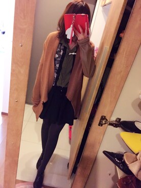 「Import & Select（インポートアンドセレクト）のアイテム（スカート）」を使った、はらりさん（レディース・171cm）の冬コーディネート