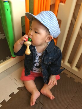 「ドラフトGAP」｜「アイテム（ジャケット/アウター）」を使った、はらりさん（キッズ・70cm）の夏コーディネート
