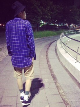 「(A)CRYPSISのアイテム」を使った、Yu Laiさん（メンズ・172cm）の秋コーディネート