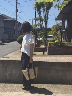 「ハイネックトップス」｜yuka🔸さん（レディース・156cm）の夏コーディネート