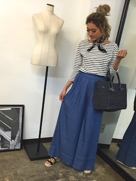 「H&M DIVIDED（エイチアンドエム　ディヴァイデッド）のアイテム（トップス）」を使った、MARIKOさん（レディース・167cm）の春コーディネート
