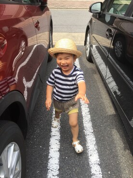 「babyGAP（babyGAP）のアイテム（Tシャツ/カットソー、その他）」を使った、asmさん（キッズ）の夏コーディネート