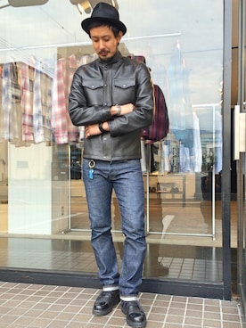 「MARC JACOBS（マークジェイコブス）のアイテム（ブーツ）」を使った、Takuma(irieYOKOHAMA)さん（メンズ・178cm）の秋コーディネート