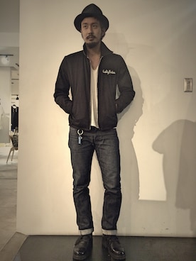 「MARC JACOBS（マークジェイコブス）のアイテム（ブーツ）」を使った、Takuma(irieYOKOHAMA)さん（メンズ・178cm）の秋コーディネート