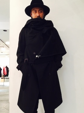 「MARC JACOBS（マークジェイコブス）のアイテム（ブーツ）」を使った、Takuma(irieYOKOHAMA)さん（メンズ・178cm）の冬コーディネート