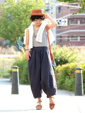 なべちゃんさん（レディース・156cm）の春コーディネート