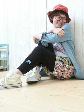 「チチカカ」｜「アイテム（レギンス/スパッツ）」を使った、なべちゃんさん（レディース・156cm）の冬コーディネート