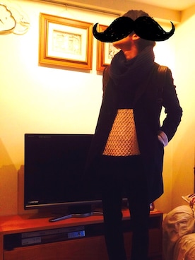 「JIL SANDER（ジルサンダー）のアイテム（チェスターコート）」を使った、Naoさん（メンズ・178cm）の冬コーディネート