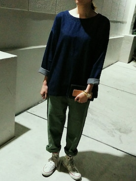 「アイテム（財布/小物）」を使った、aguaさん（レディース・161cm）の秋コーディネート