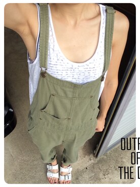 「アイテム（オールインワン・サロペット）」を使った、yurieさん（レディース・153cm）の秋コーディネート