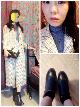 「SEE BY CHLOE（シーバイクロエ）のアイテム（ブーツ）」を使った、Yumeno さん（レディース・165cm）の秋コーディネート