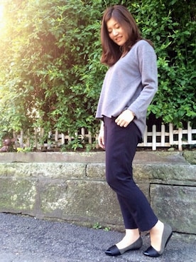 「素足」｜Iさん（レディース・161cm）の冬コーディネート