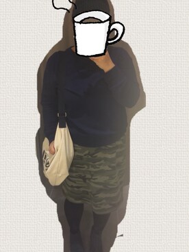 「OZOC（オゾック）のアイテム（ニットキャップ/ビーニー）」を使った、A8Pさん（レディース・155cm）の秋コーディネート