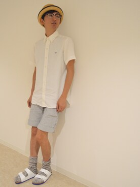 「Ray BEAMS(レイビームス)のアイテム(帽子)」を使った、ちーばくんさん(メンズ・165cm)の秋コーディネート