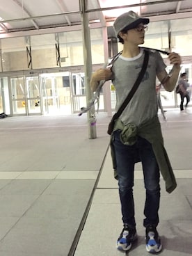 「BEAMS BOY（ビームスボーイ）のアイテム（キャップ）」を使った、ちーばくんさん（メンズ・165cm）の秋コーディネート