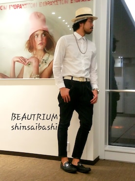 「アイテム（シャツ/ブラウス）」を使った、本多 友樹さん（メンズ・184cm）の春コーディネート