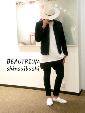 「BEN DAVIS/PROJECT LINE（ベンデイビスプロジェクトライン）のアイテム」を使った、本多 友樹さん（メンズ・184cm）の夏コーディネート