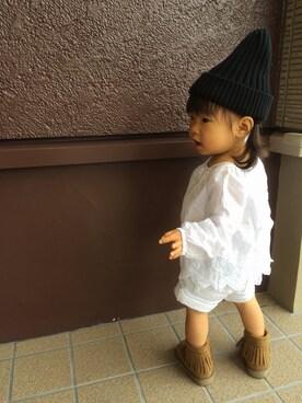 「GAP（ギャップ）のアイテム（シャツ/ブラウス、ホワイト系）」を使った、YURIEさん（レディース）の秋コーディネート