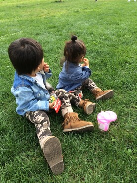 「GAP（ギャップ）のアイテム（シャツ/ブラウス、ブルー系）」を使った、YURIEさん（レディース）の秋コーディネート