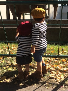 「無印良品（ムジルシリョウヒン）のアイテム（Tシャツ/カットソー、その他）」を使った、YURIEさん（レディース）の秋コーディネート