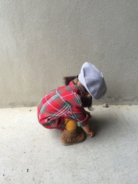 「RALPH LAUREN（ラルフ ローレン）のアイテム（シャツ/ブラウス、レッド系）」を使った、YURIEさん（レディース）の秋コーディネート