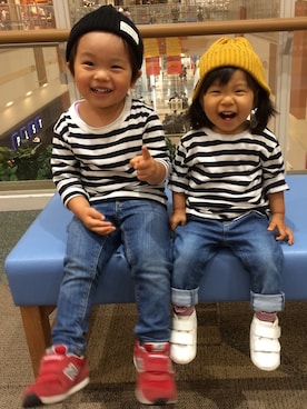 「無印良品（ムジルシリョウヒン）のアイテム（Tシャツ/カットソー、その他）」を使った、YURIEさん（レディース）の秋コーディネート