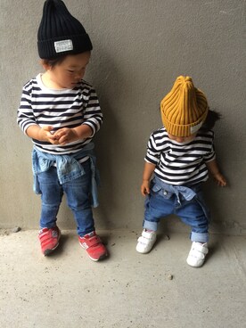 「無印良品（ムジルシリョウヒン）のアイテム（Tシャツ/カットソー、その他）」を使った、YURIEさん（レディース）の秋コーディネート