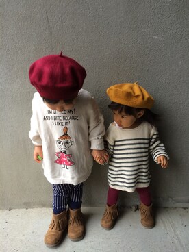 「UNIQLO（ユニクロ）のアイテム（ニット/セーター、ホワイト系）」を使った、YURIEさん（レディース）の秋コーディネート