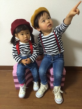 「無印良品（ムジルシリョウヒン）のアイテム（Tシャツ/カットソー、その他）」を使った、YURIEさん（レディース）の秋コーディネート