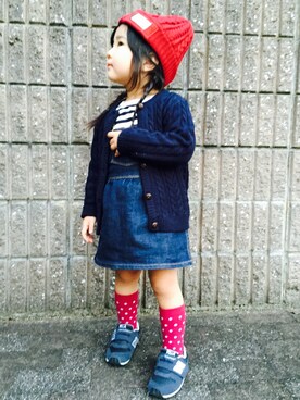 may♡さん（キッズ・100cm）の冬コーディネート