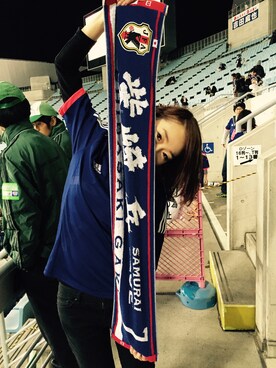 「adidas（アディダス）のアイテム（その他トップス、ブルー系）」を使った、chi*coroさん（レディース・164cm）の秋コーディネート