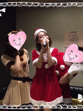 「UNKNOWN.（アンノウン）のアイテム（ワンピース、レッド系）」を使った、chi*coroさん（レディース・164cm）の冬コーディネート