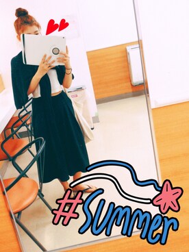 「ガウチョウパンツ」｜jyuuurqさん（レディース・145cm）の夏コーディネート