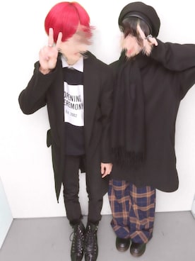 「黒×黄色」｜「アイテム（ジャケット/アウター）」を使った、紅葉さん（レディース・163cm）の秋コーディネート