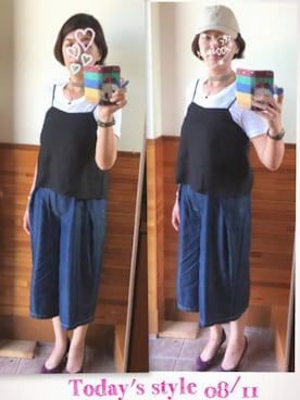 「Clarpierce（クラーピアス）のアイテム」を使った、えまみーさん（レディース・171cm）の夏コーディネート