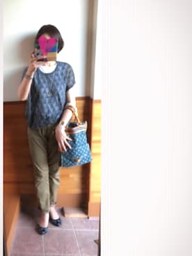 「marble sud（マーブルシュッド）のアイテム（トップス）」を使った、えまみーさん（レディース・171cm）の秋コーディネート