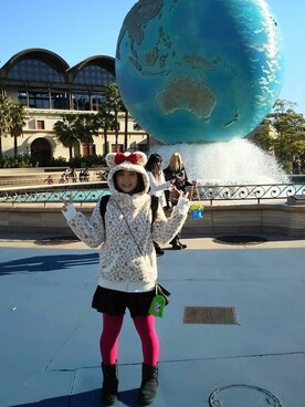 「フード」｜maru☺︎さん（レディース・152cm）の冬コーディネート