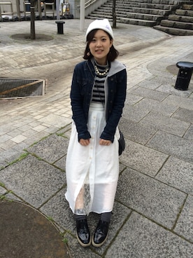 「archives（アルシーヴ）のアイテム（その他シューズ）」を使った、maru☺︎さん（レディース・152cm）の春コーディネート