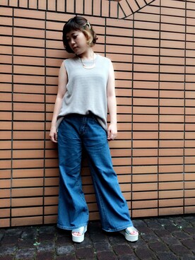 「病み中」｜maru☺︎さん（レディース・152cm）の夏コーディネート