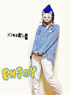 「ブルー x ホワイト」｜tonsukeさん（レディース・161cm）の春コーディネート