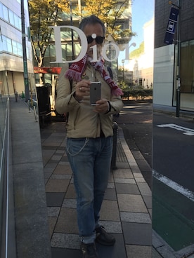 「Johnbull（ジョンブル）のアイテム（ライダースジャケット）」を使った、Satisfactionさん（メンズ・175cm）の秋コーディネート