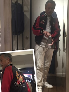 「Johnbull（ジョンブル）のアイテム（ブルゾン）」を使った、Satisfactionさん（メンズ・175cm）の春コーディネート