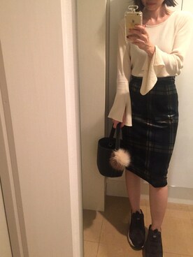 「フレアスリーブ」｜chicoさん（レディース・162cm）の秋コーディネート