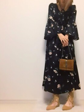 「フレアスリーブ」｜chicoさん（レディース・162cm）の秋コーディネート