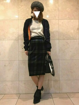 「タックイン」｜「アイテム（ブーティ）」を使った、chicoさん（レディース・162cm）の秋コーディネート