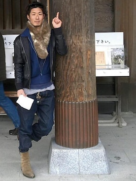 「BUTTERO（ブッテロ）のアイテム（その他シューズ）」を使った、慧さん（メンズ・175cm）の春コーディネート