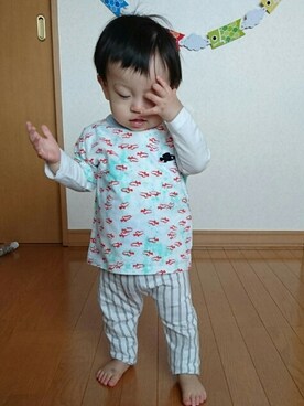 「ユニオ」｜ゆいとんさん（キッズ・80cm）の春コーディネート