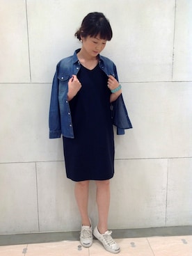 「N.（N. Natural Beauty Basic）（エヌエヌナチュラルビューティーベーシック）のアイテム（ワンピース/ドレス）」を使った、mi-さん（レディース・160cm）の夏コーディネート