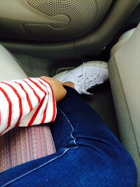 「NIMES（ニーム）のアイテム（Tシャツ/カットソー、レッド系）」を使った、yuiさん（レディース・145cm）の春コーディネート