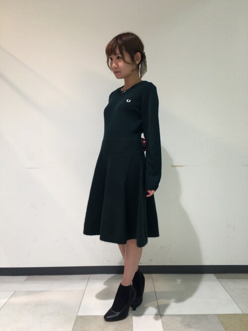 Arisa（FRED PERRY 広島パルコ）｜FRED PERRYのワンピースを使ったコーディネート - WEAR